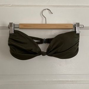 Knotted Strapless Bikini Swim Top
